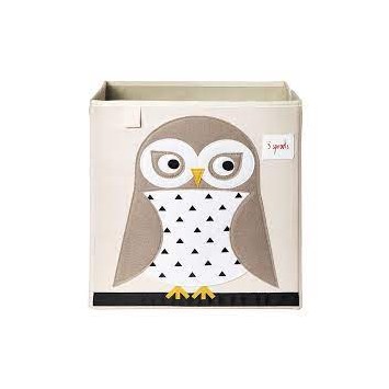 Contenitore Portaoggetti - Gufo Bianco - Compatibile con scaffali Ikea