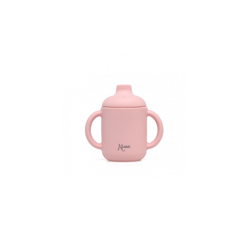 Tazza in silicone con beccuccio e maniglie Rosa